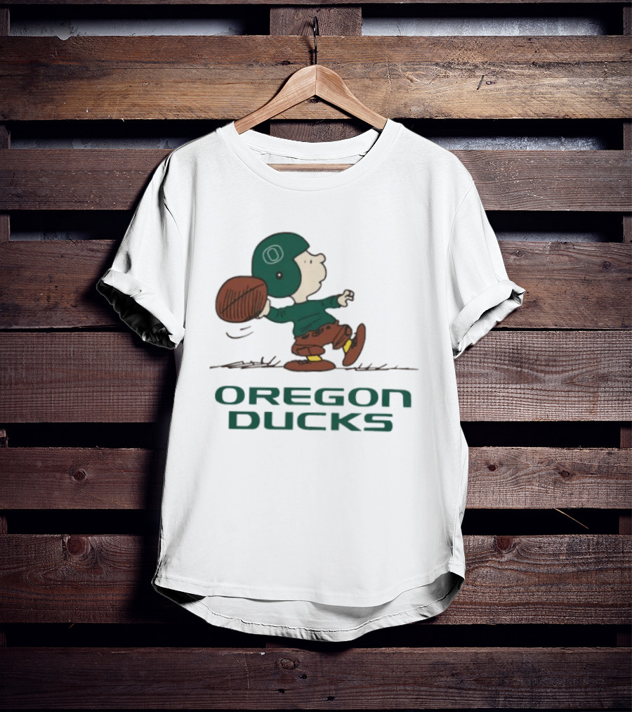 Peanuts Charlie Brown Oregon Ducks Football Quarterback T-Shirt