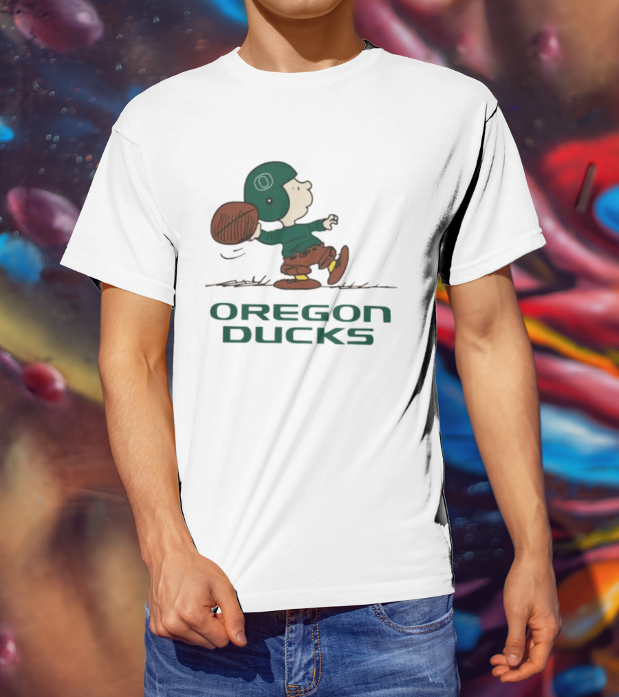Peanuts Charlie Brown Oregon Ducks Football Quarterback T-Shirt