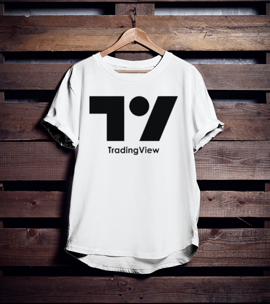 TradingView Bold Minimalist Block Monochrome T-Shirt