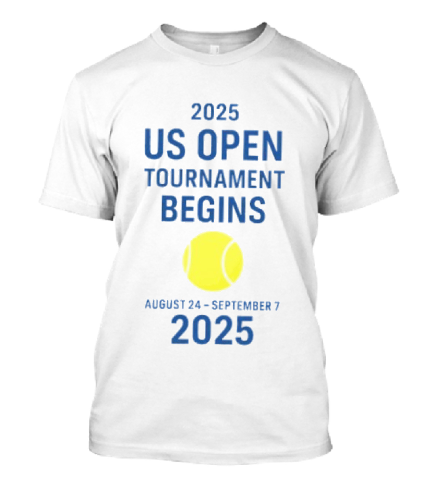 2025 US Open Tournament Begins August 24 To September 7 Tennis Ball T-Shirt