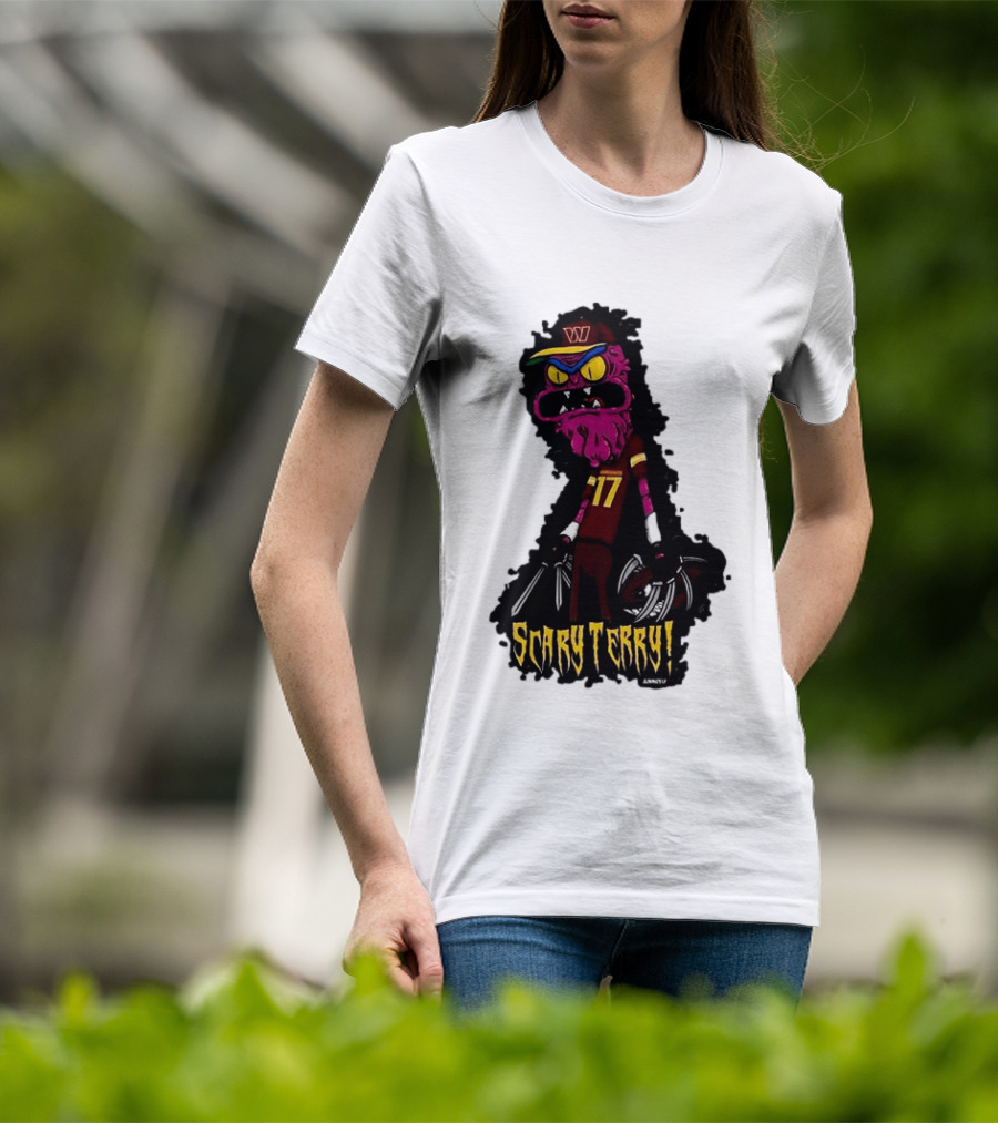 Washington Commanders Scary Terry McLaurin 17 Terrifying Terry T-Shirt