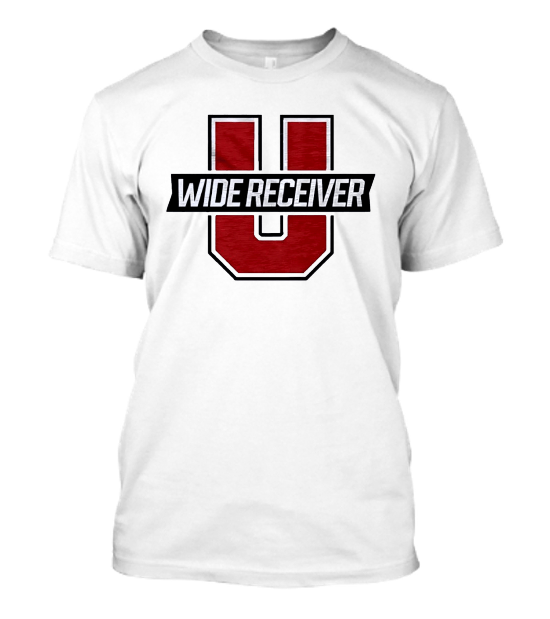 Wide Receiver U Team Red Black Block Lettering T-Shirt