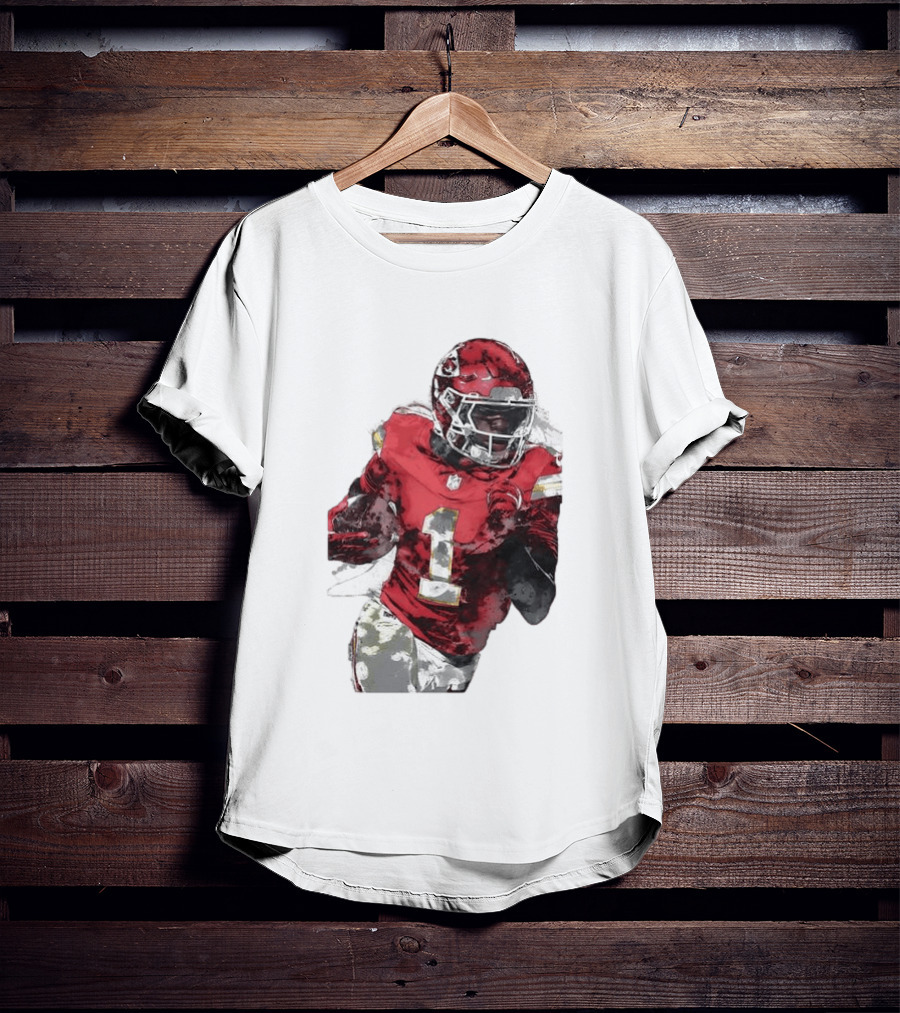 Kansas City Chiefs Xavier Worthy Football Player Number One T-Shirt