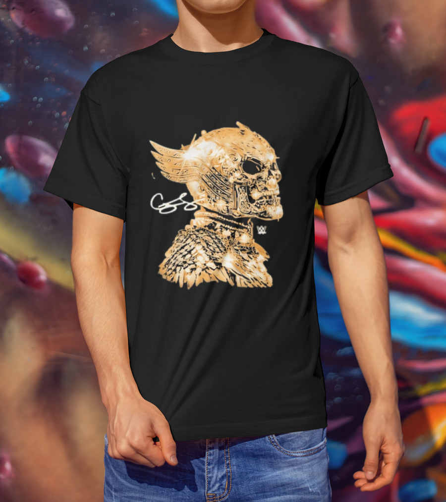 WWE Cody Rhodes American Nightmare Golden Skull T-Shirt