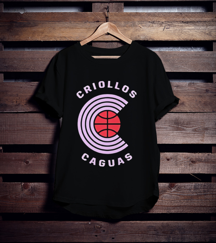 Criollos De Caguas Basketball Team Retro Style Logo Sports T-Shirt