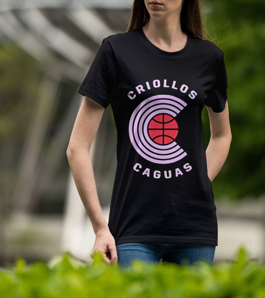 Criollos De Caguas Basketball Team Retro Style Logo Sports T-Shirt