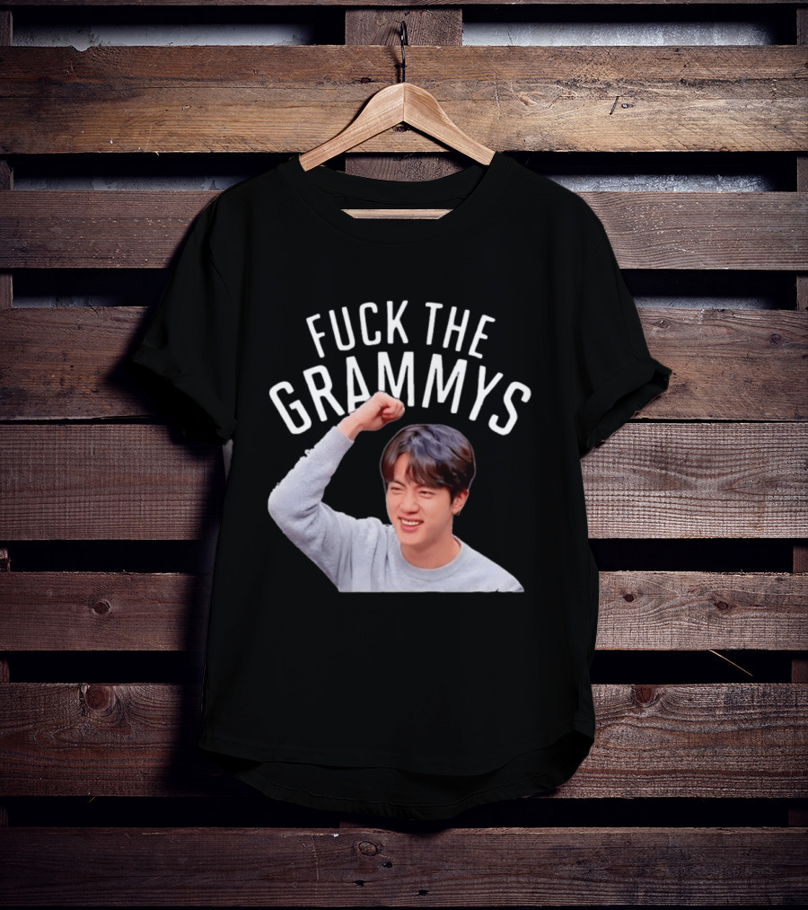 Jin BTS Fuck The Grammys K Pop Bangtan Boys Fandom T-Shirt