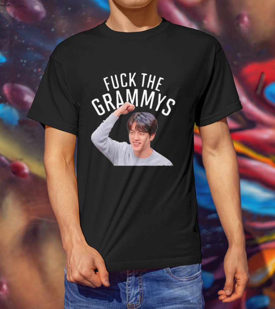 Jin BTS Fuck The Grammys K Pop Bangtan Boys Fandom T-Shirt