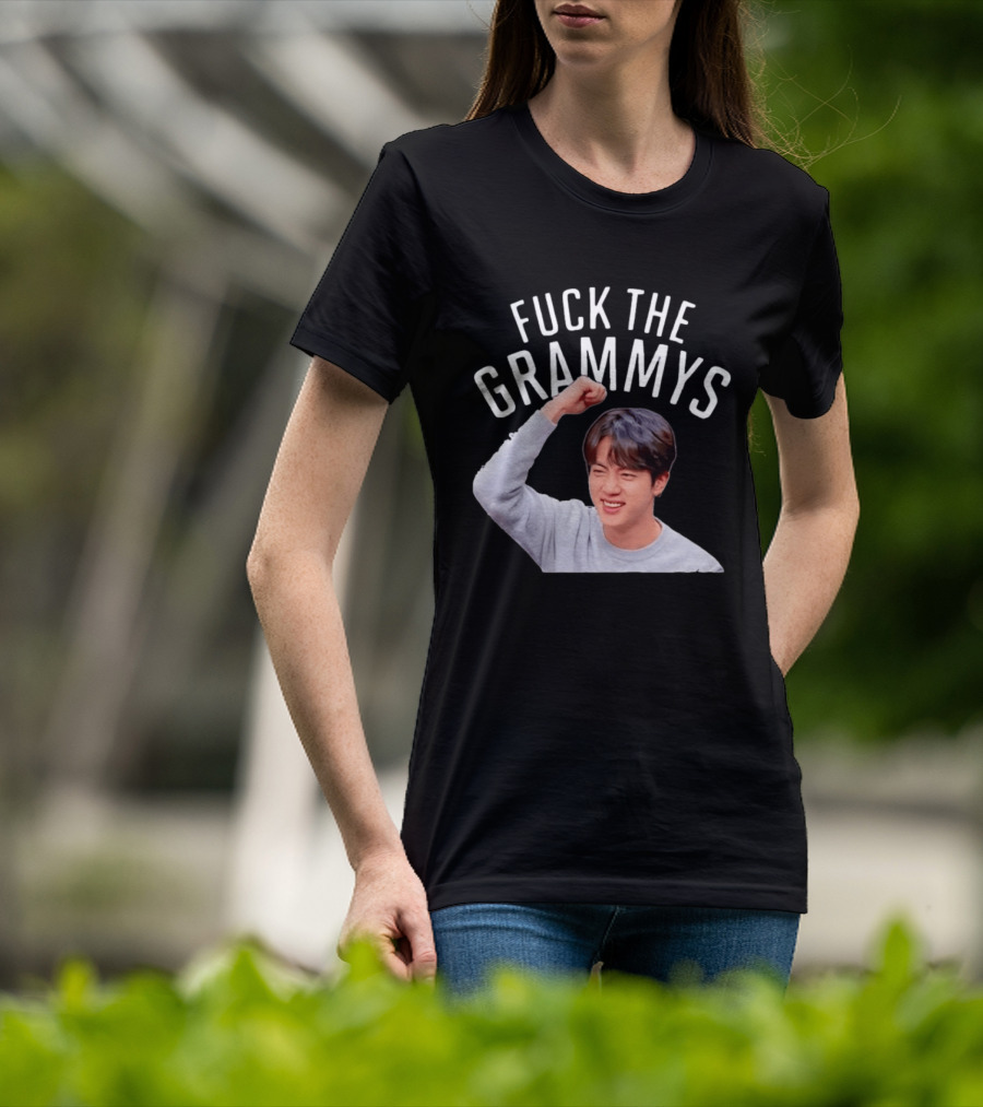 Jin BTS Fuck The Grammys K Pop Bangtan Boys Fandom T-Shirt