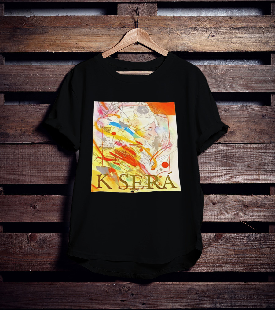 K Será Colorful Abstract Face Expression T-Shirt