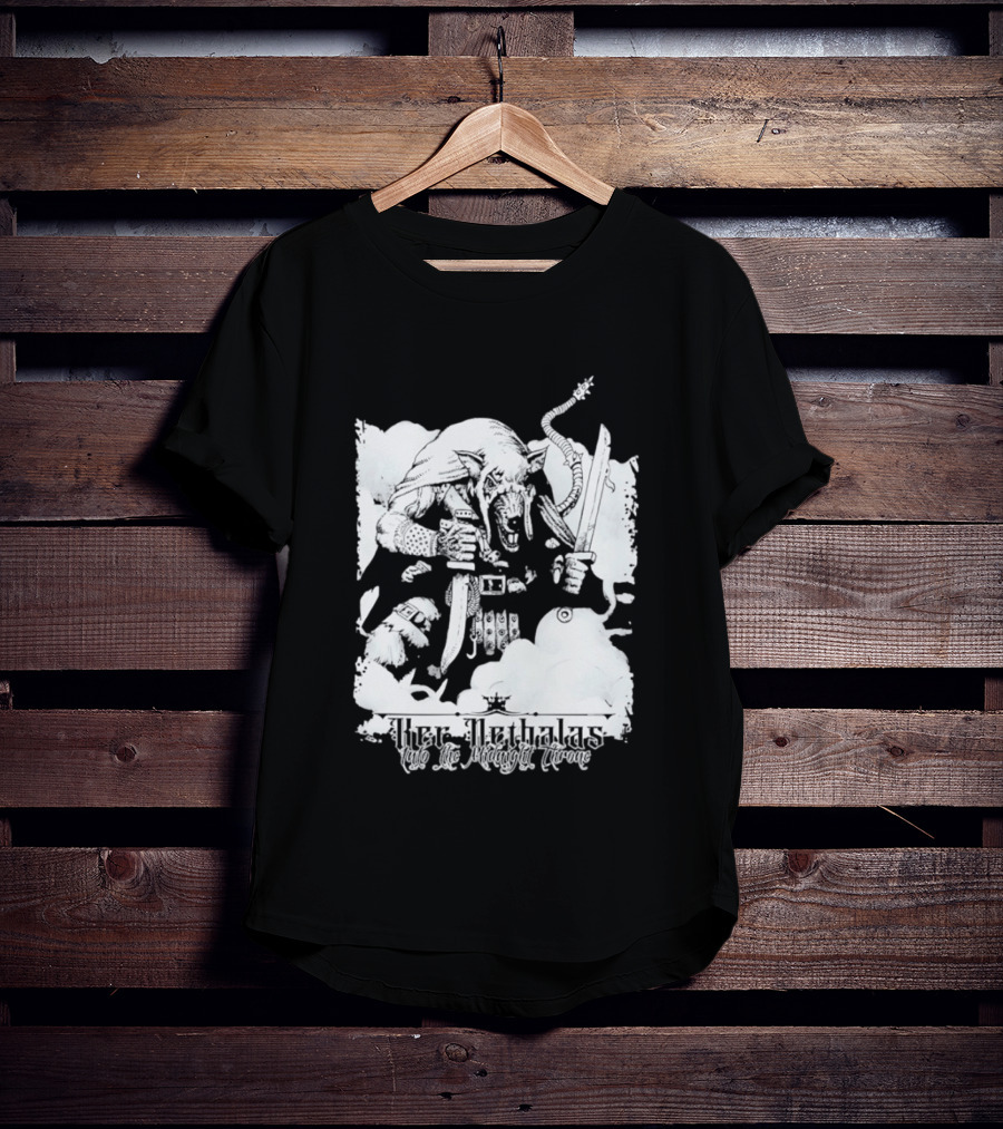 Ker Nethalas Into The Midnight Throne Rat Warrior Sword And Dagger Creature T-Shirt
