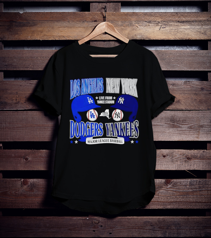 Los Angeles Dodgers Vs New York Yankees Live From Yankee Stadium Major League Baseball T-Shirt