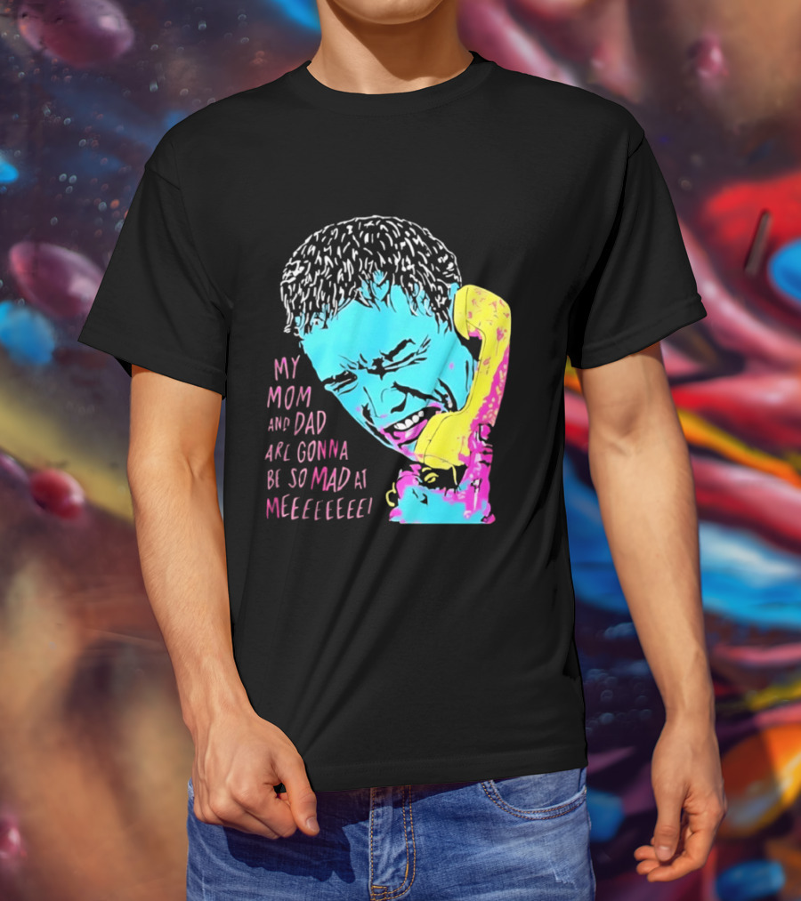 My Mom And Dad Are Gonna Be So Mad At Me Kevin McCallister Home Alone Phone Scene Retro Pop T-Shirt