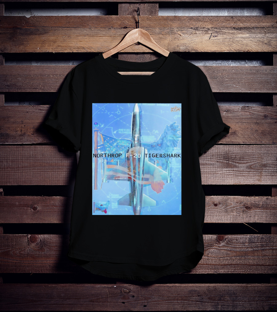 Northrop F 20 Tigershark Fighter Jet Aviation Digital Art And Aerospace T-Shirt