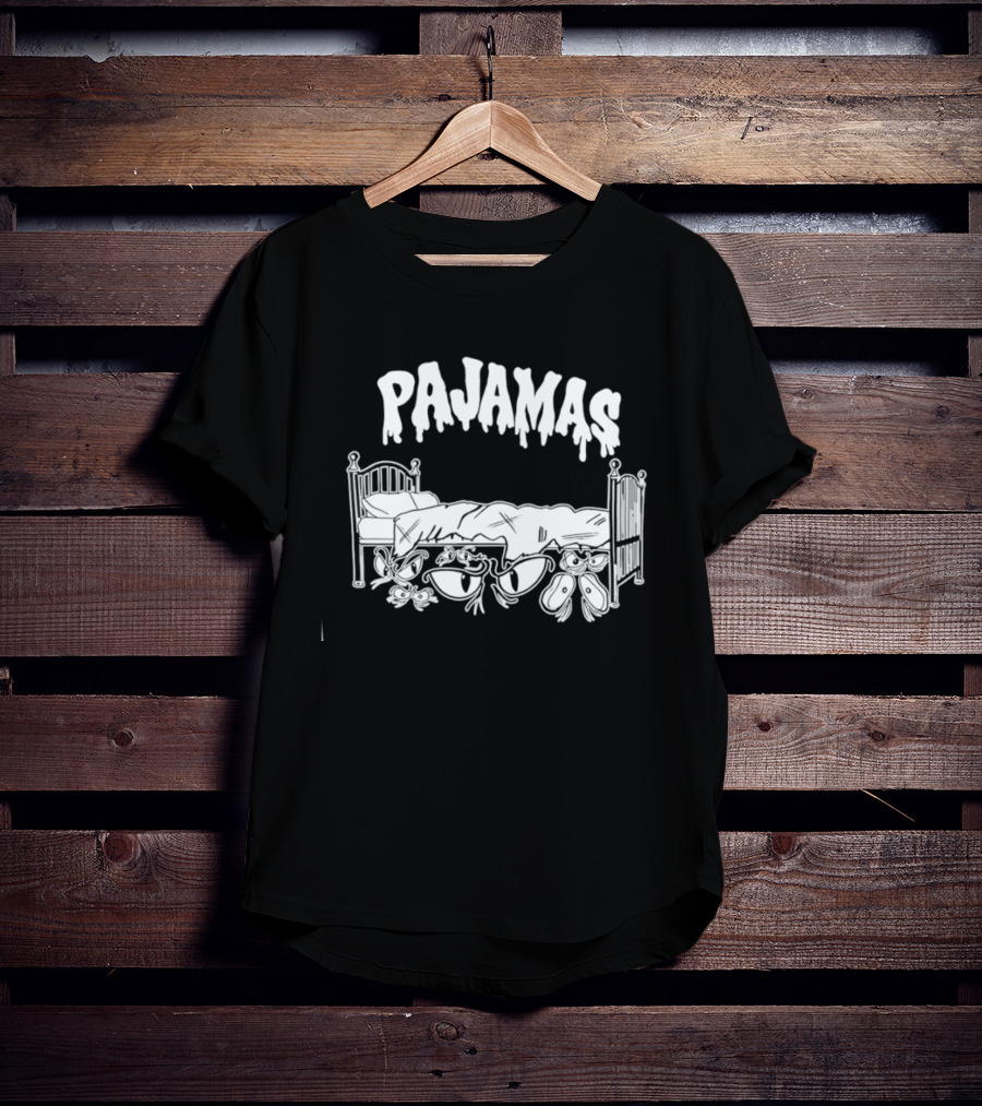Pajamas Bed With Spooky Scary Eyes T-Shirt