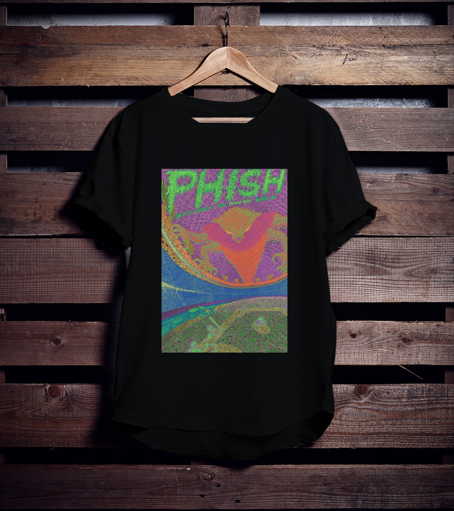 Phish Fenway Park Boston MA Tour July 31 Aug 1 2026 Colorful Psychedelic Dragon T-Shirt