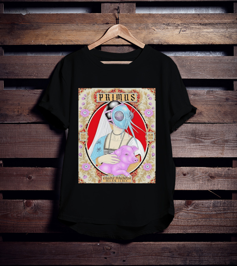 Primus Circolo Magnolia Milan Italy July August 2026 Concert Floral T-Shirt