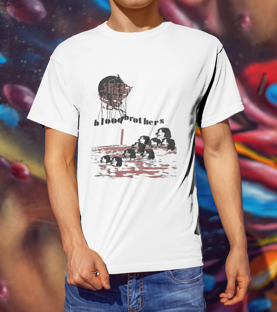 Blood Brothers Musical West End Willy Russell Dripping Red Moon T-Shirt