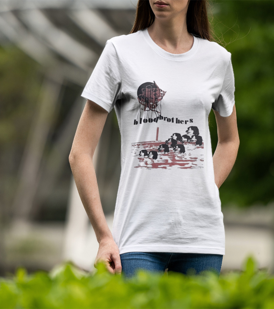 Blood Brothers Musical West End Willy Russell Dripping Red Moon T-Shirt