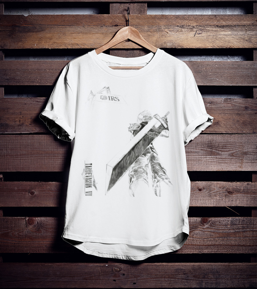Cloud Strife Final Fantasy VII Tax Evasion IRS T-Shirt