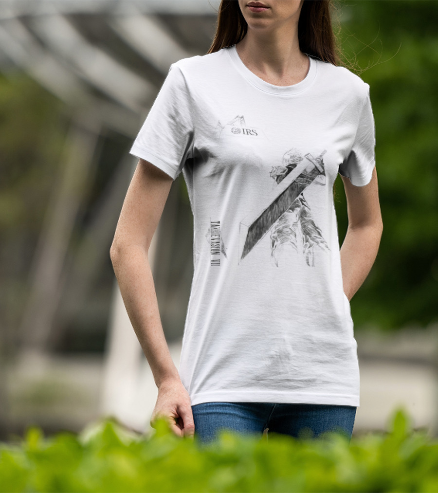 Cloud Strife Final Fantasy VII Tax Evasion IRS T-Shirt