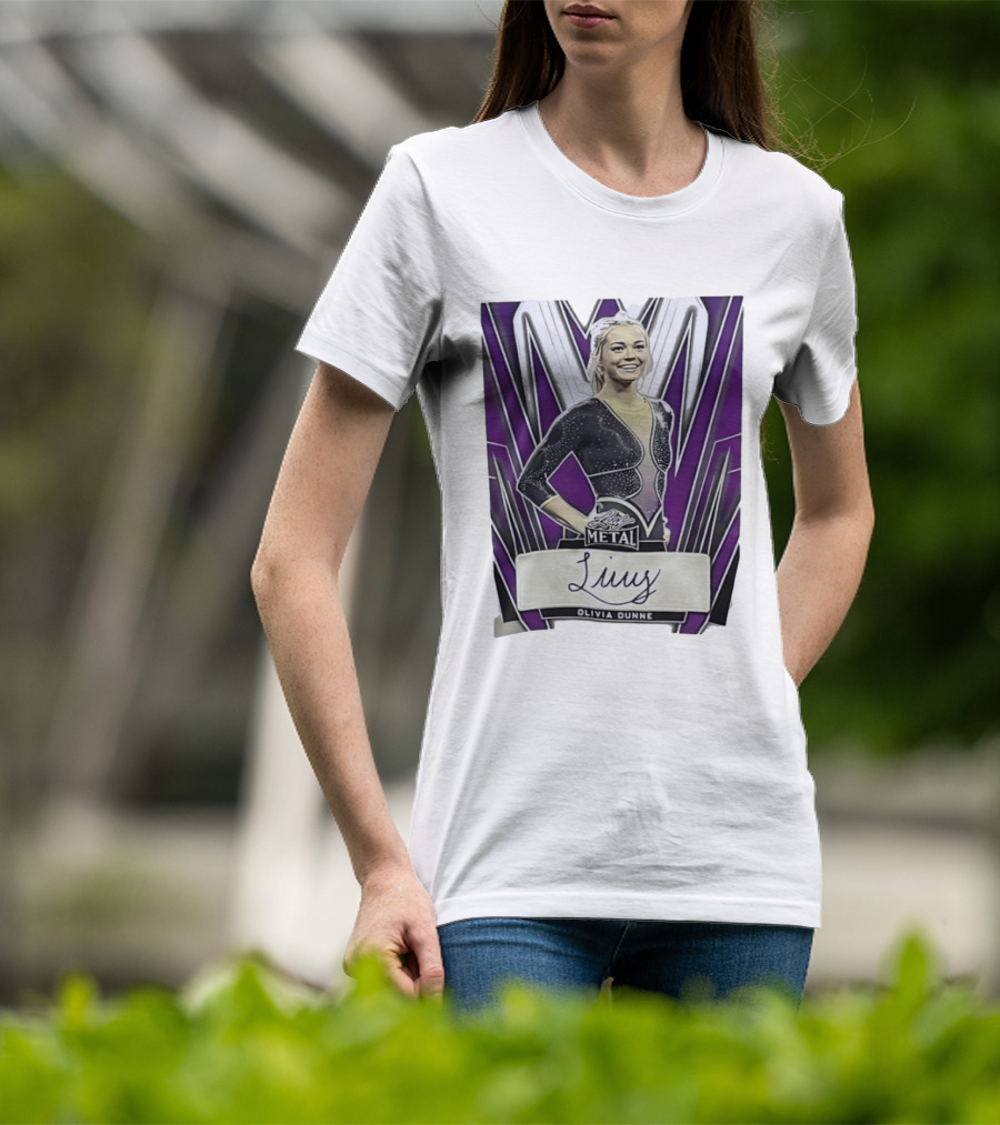 Leaf Metal Olivia Dunne Livvy Autograph Card T-Shirt
