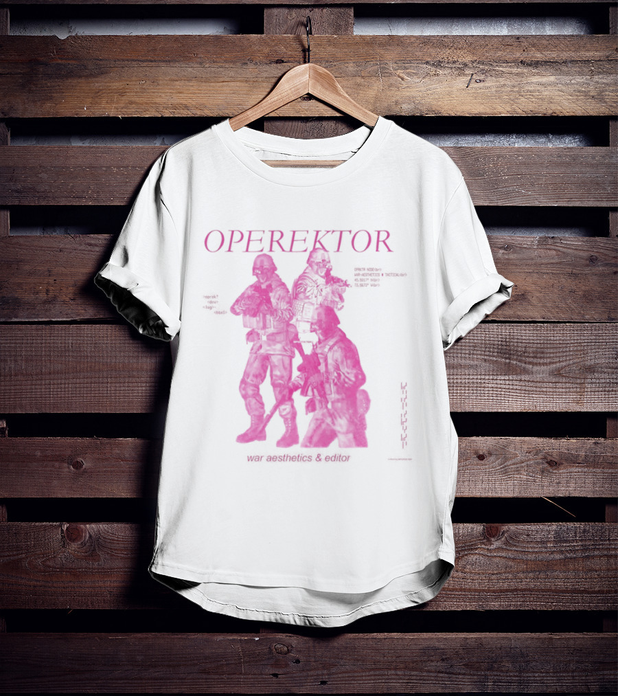 Operektor War Aesthetics Tactical Editor Time Signature Authored Narratives T-Shirt