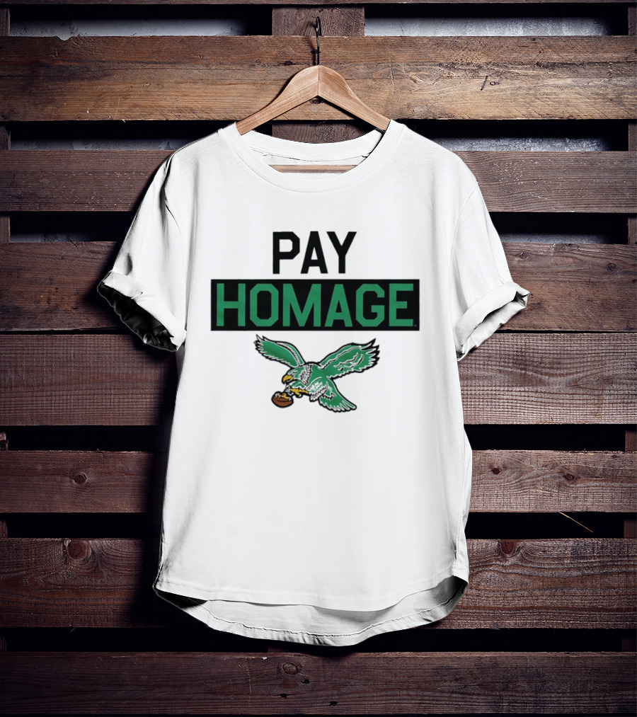Pay Homage Philadelphia Eagles Football Vintage Eagle Carrying Football T-Shirt