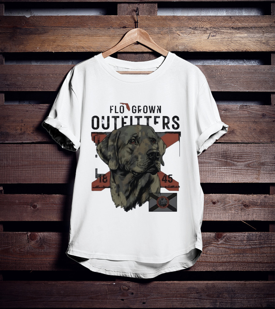 Flo Grown Outfitters Labrador Retriever Florida 1845 Seal T-Shirt