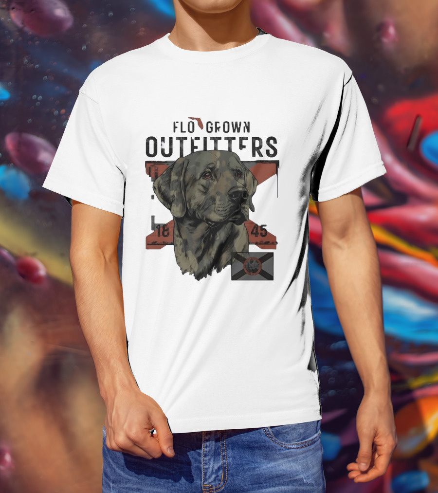 Flo Grown Outfitters Labrador Retriever Florida 1845 Seal T-Shirt