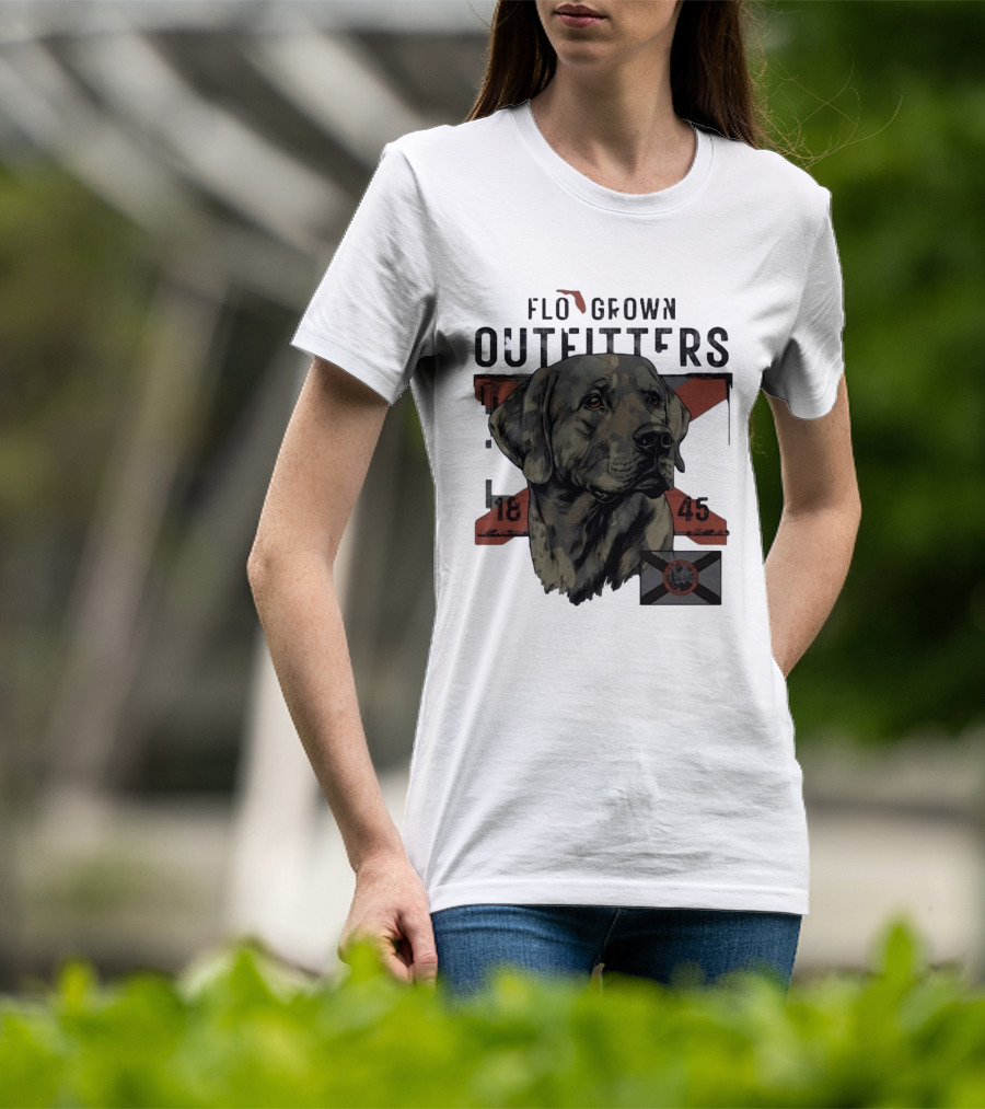 Flo Grown Outfitters Labrador Retriever Florida 1845 Seal T-Shirt