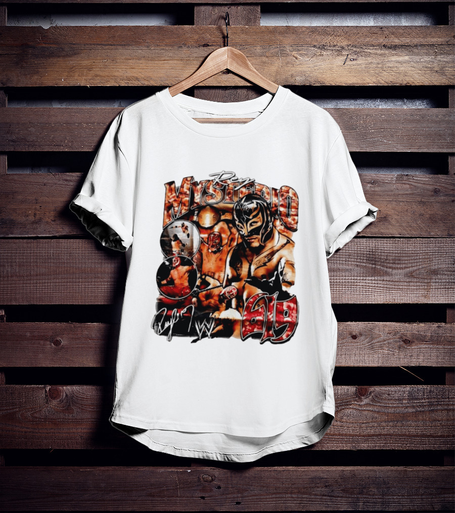 Rey Mysterio 619 WWE Wrestling Mask Signature Action T-Shirt