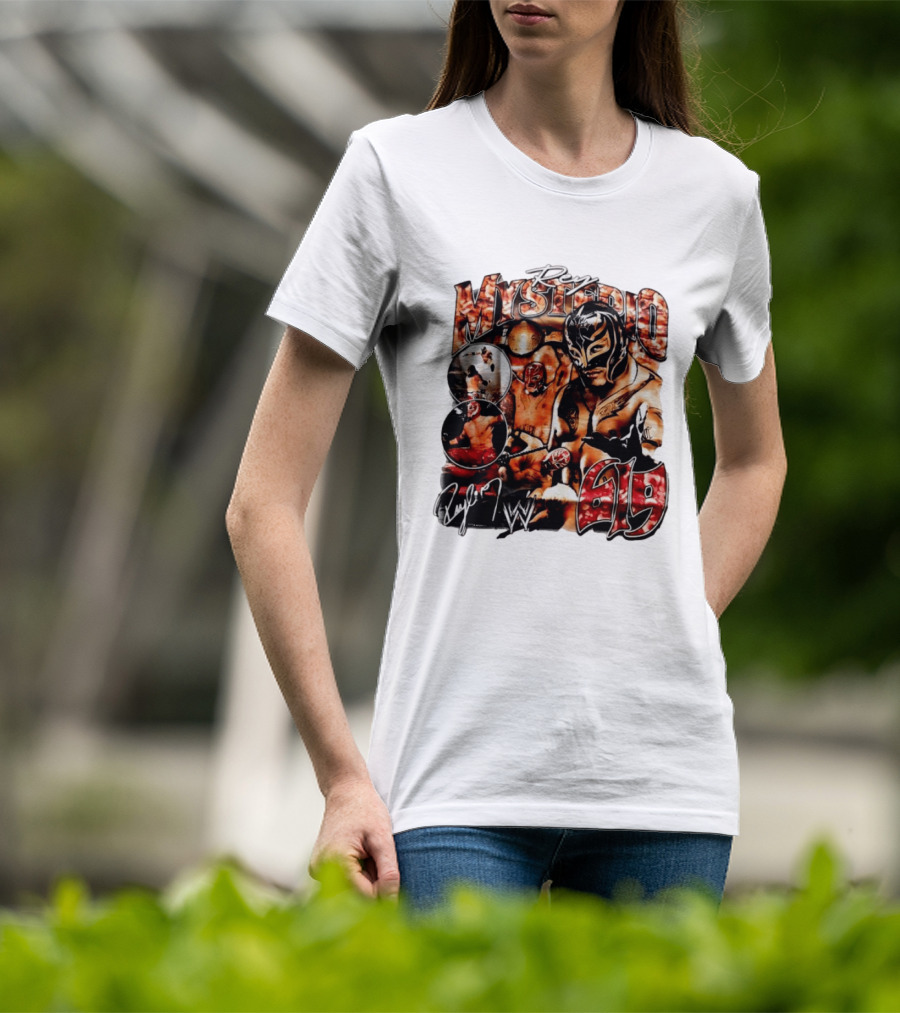 Rey Mysterio 619 WWE Wrestling Mask Signature Action T-Shirt