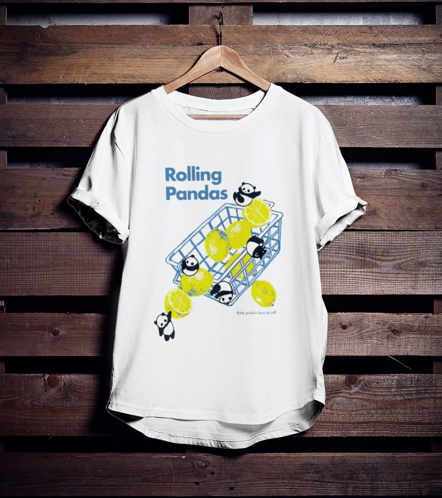 Rolling Pandas Baby Pandas Love Lemons In Basket T-Shirt