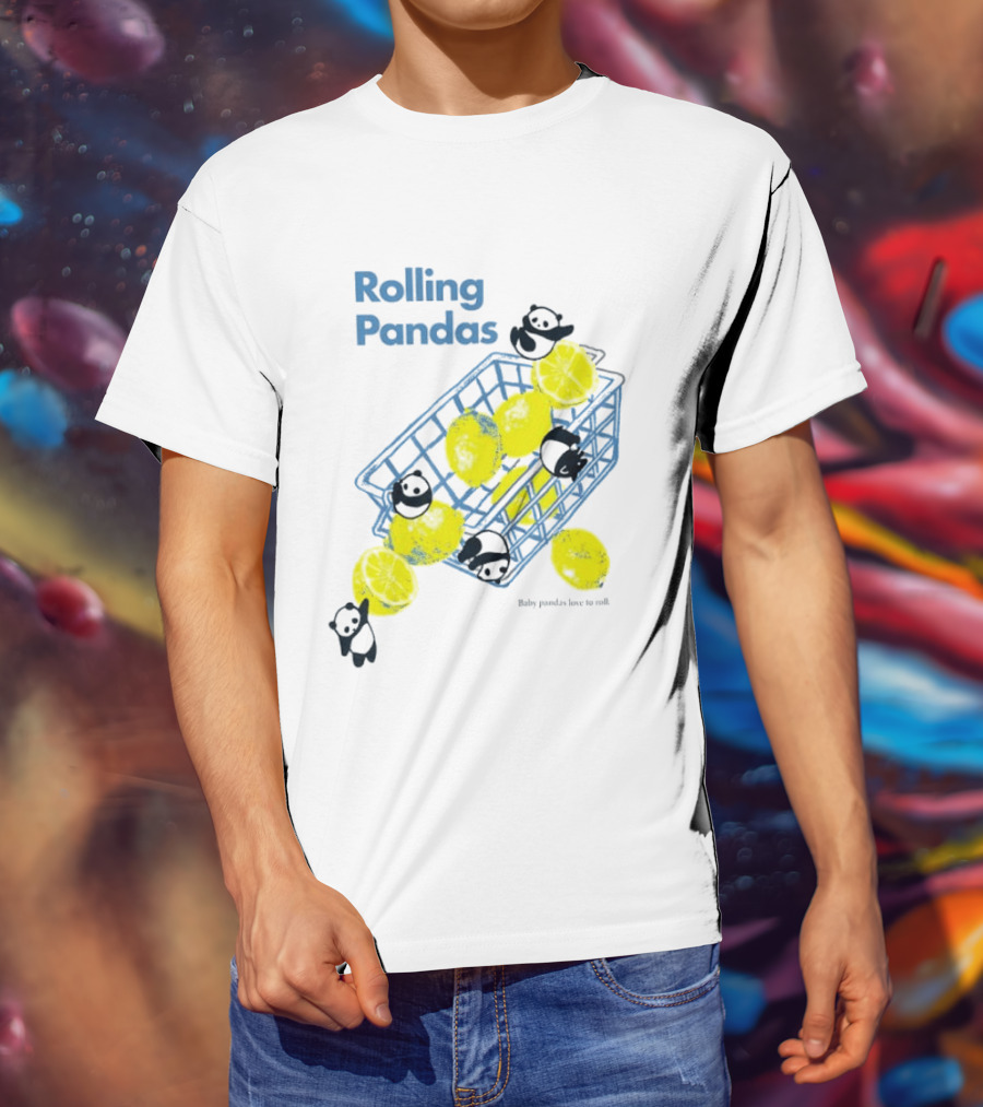 Rolling Pandas Baby Pandas Love Lemons In Basket T-Shirt