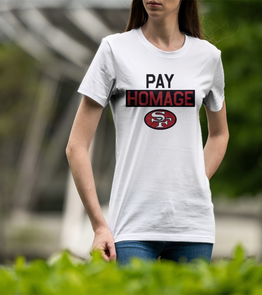 San Francisco 49ers Pay Homage SF Football T-Shirt