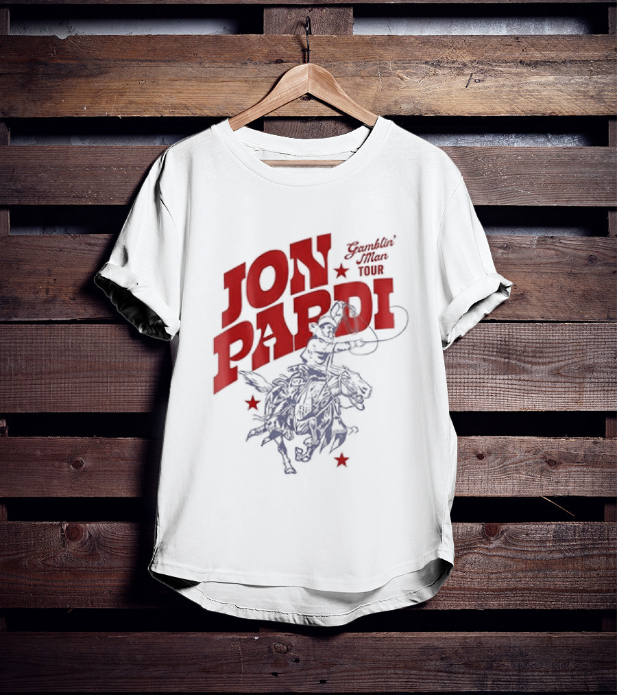 Jon Pardi Gamblin' Man Tour Cowboy Horse Country Music T-Shirt