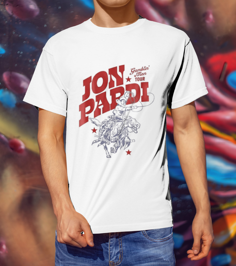 Jon Pardi Gamblin' Man Tour Cowboy Horse Country Music T-Shirt