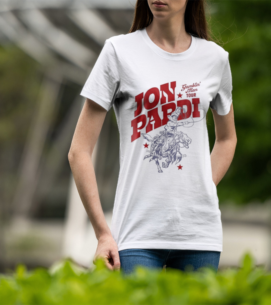 Jon Pardi Gamblin' Man Tour Cowboy Horse Country Music T-Shirt