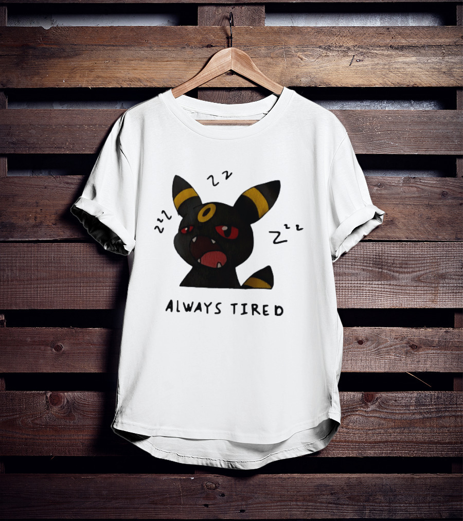 Umbreon Always Tired With ZZZs And Open Mouth Pokémon T-Shirt