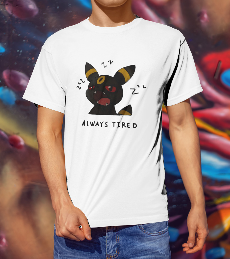 Umbreon Always Tired With ZZZs And Open Mouth Pokémon T-Shirt