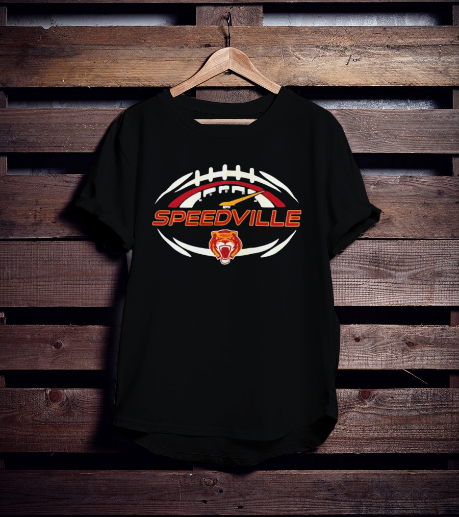 Speedville Tiger Speedometer Football Performance Training Icon Sports T-Shirt