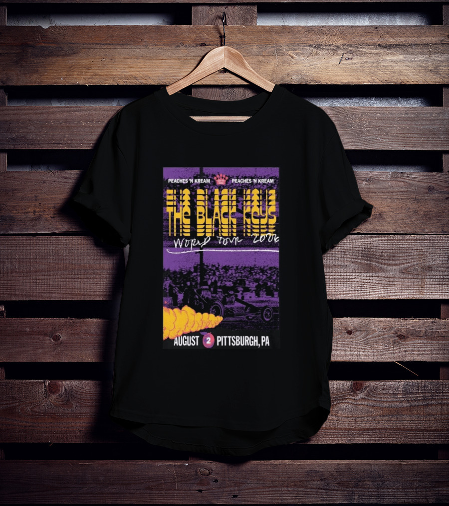 The Black Keys World Tour 2026 Peaches 'N Kream August Pittsburgh PA T-Shirt