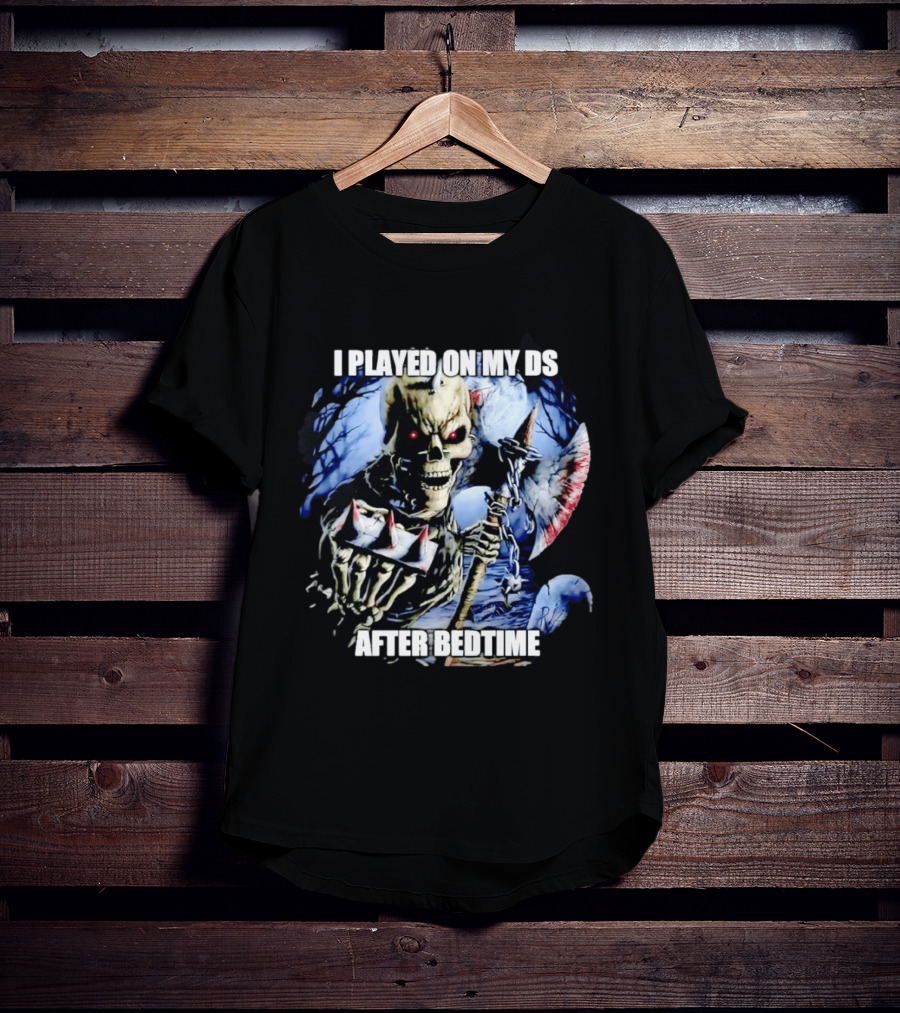 I Played On My DS After Bedtime Skeleton Gaming Humor T-Shirt
