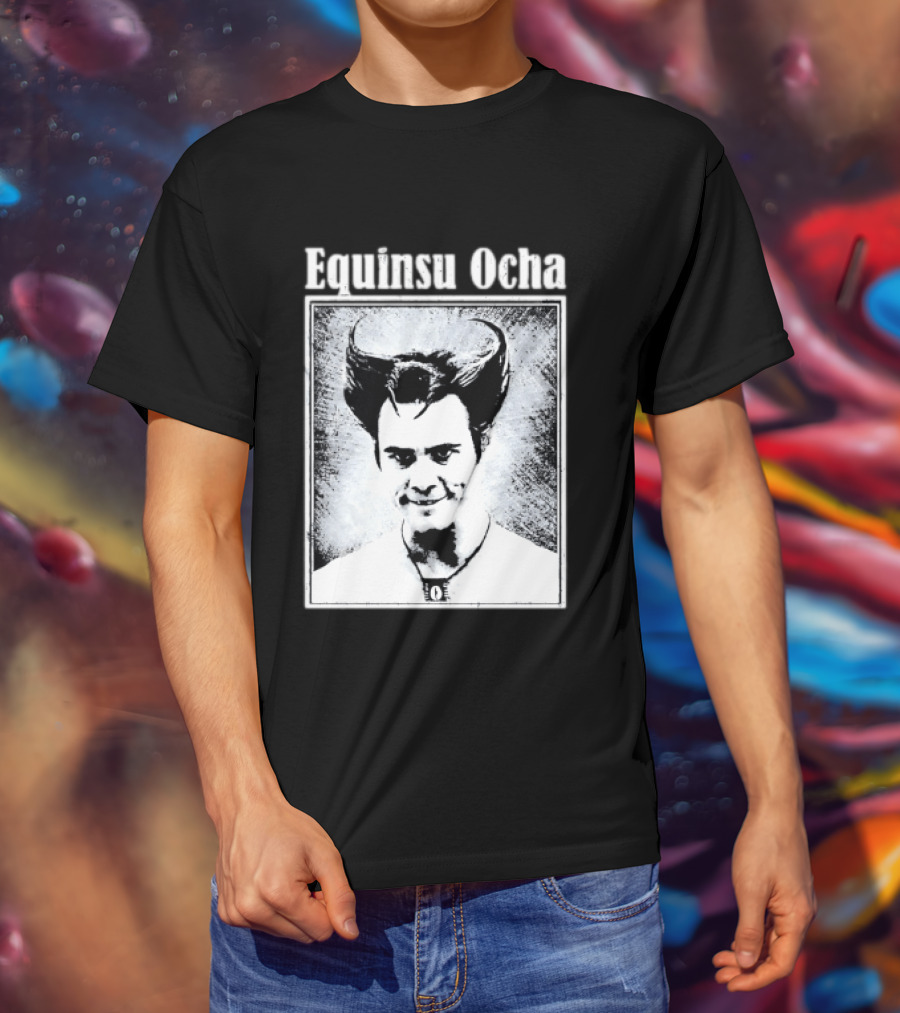 Jim Carrey Equinsu Ocha Ace Ventura Distressed Vintage Look T-Shirt