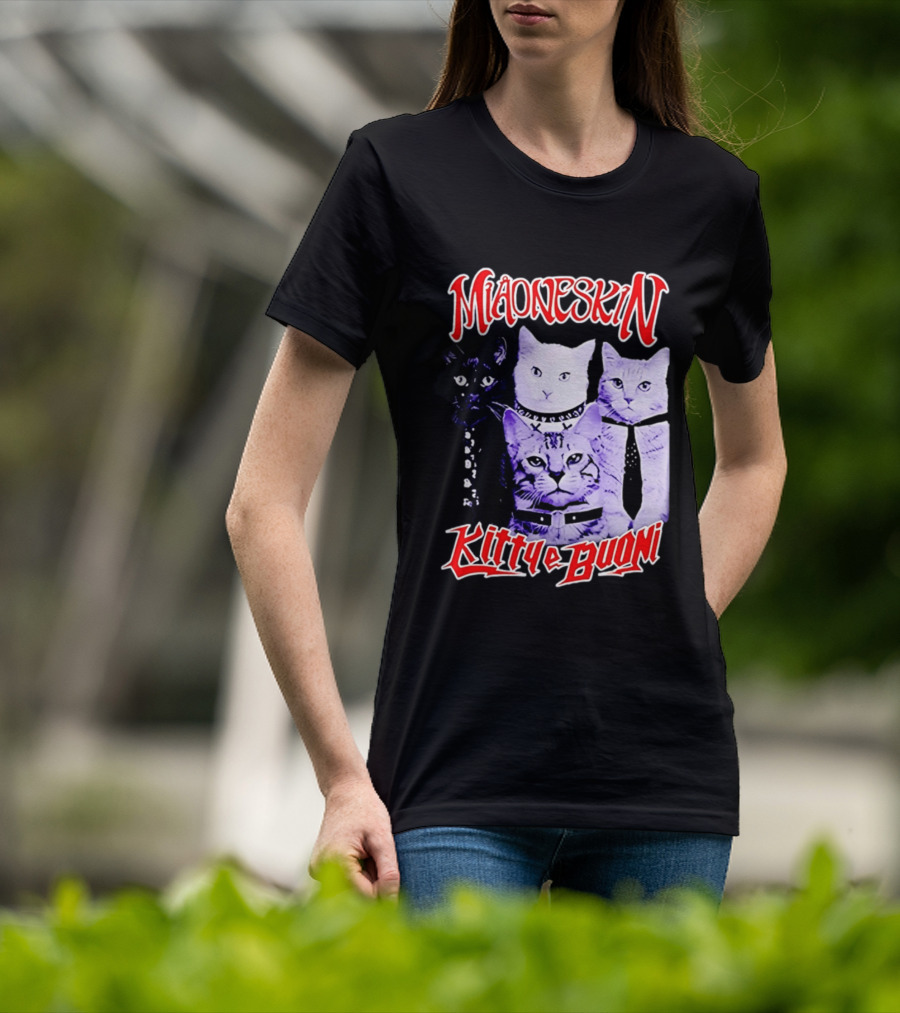 Miaoneskin Kitty E Buoni Maneskin Cats Band T-Shirt