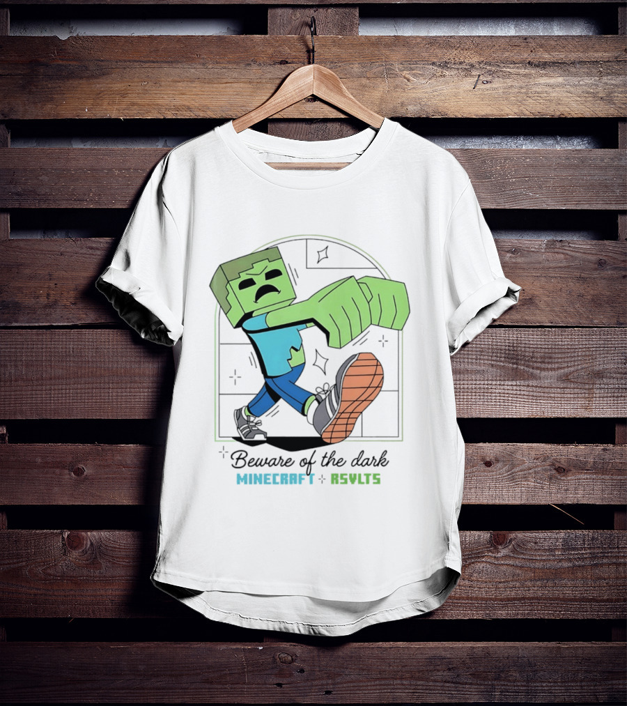 Beware Of The Dark Zombie Minecraft RSVLTS Gaming T-Shirt