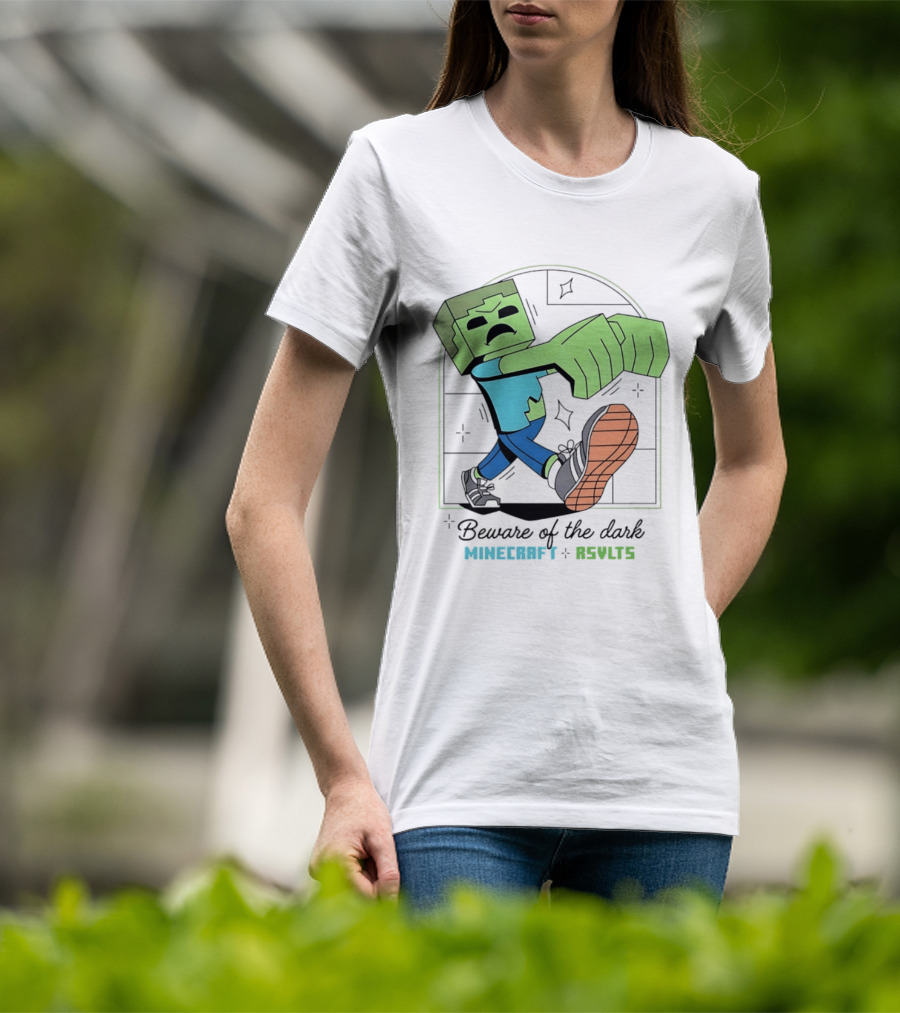 Beware Of The Dark Zombie Minecraft RSVLTS Gaming T-Shirt