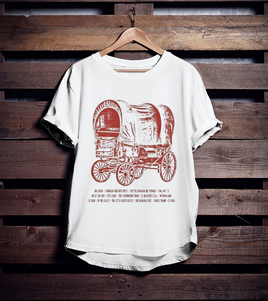Marty Robbins Big Iron El Paso Western Songs Covered Wagon T-Shirt