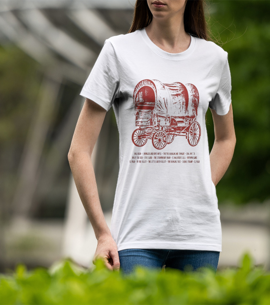 Marty Robbins Big Iron El Paso Western Songs Covered Wagon T-Shirt